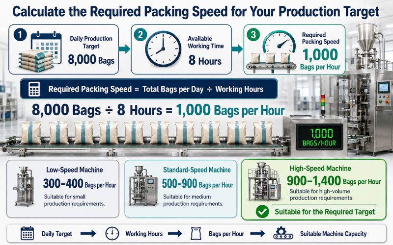 calculate the required packing speed