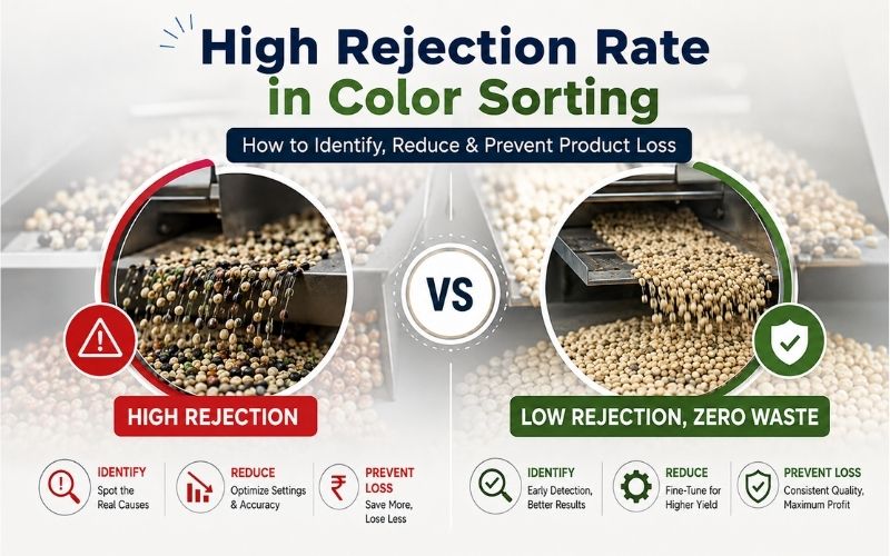 High Rejection Rate in Color Sorting: How to Identify, Reduce & Prevent Product Loss