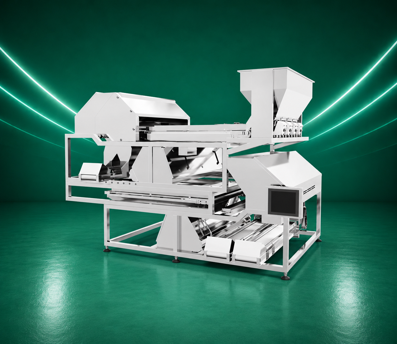 MEYER KMS Thinker DI UHD AI Belt Belt Sorter for Fragile, Oily & Large Size Commodities