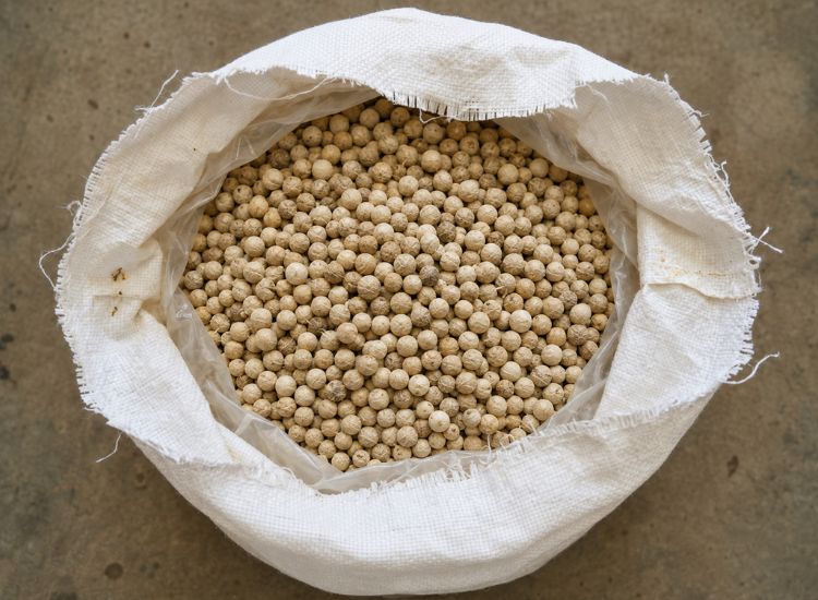White peper before packing